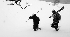 Markus Klepping skiing in the mountains