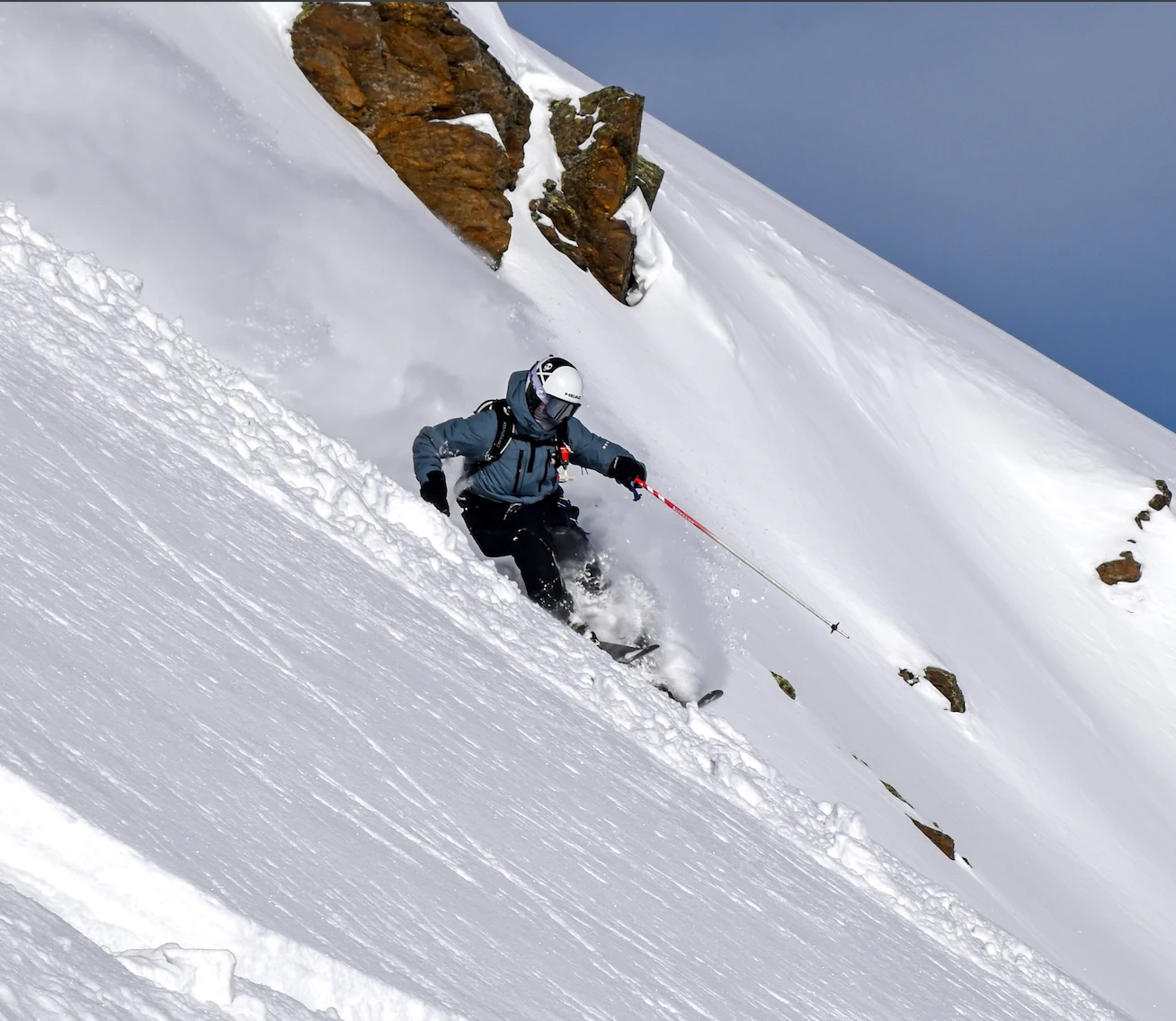 Valentin skiing